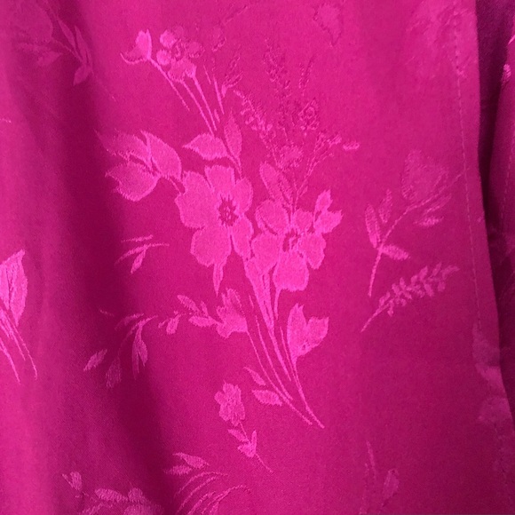 Forever21 + pink satin floral print blouse - Picture 6 of 8